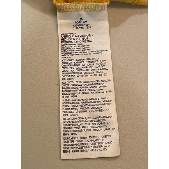 Levi's Girl's long sleeve tee size 18m USA made 100% Cotton - Picture 6 of 6